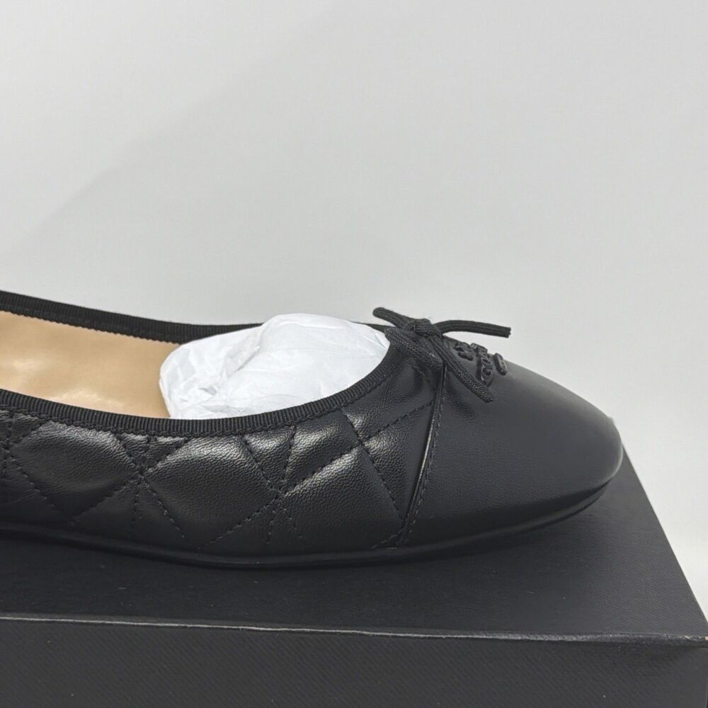 NIB Coach Allyson Quilted Ballet Flats Black Leather Women’s Size 10B AUTH - Picture 8 of 16